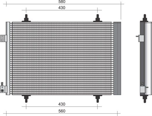 MAGNETI MARELLI Lauhdutin, ilmastointilaite 350203382000